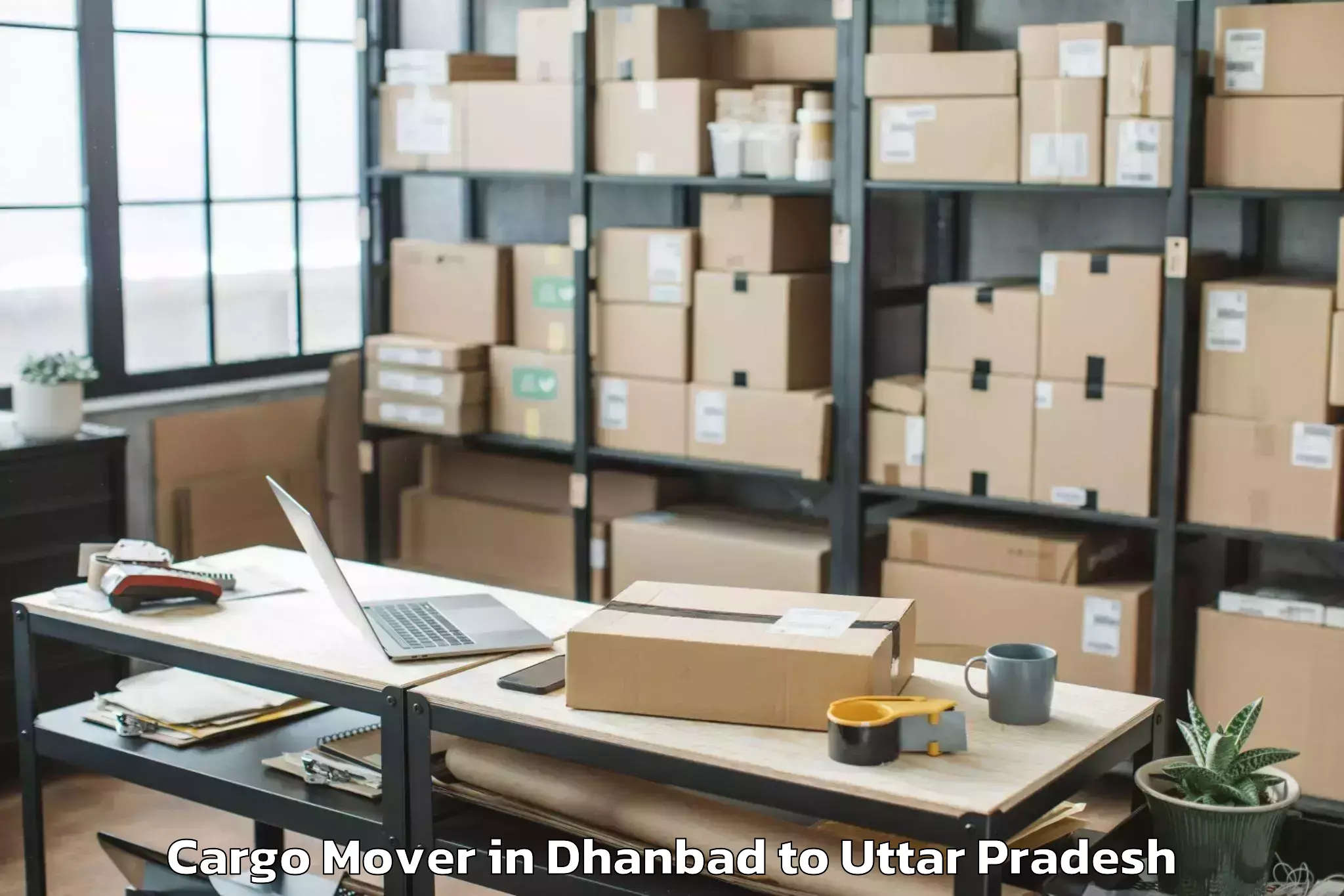 Dhanbad to Gahmar Cargo Mover Booking